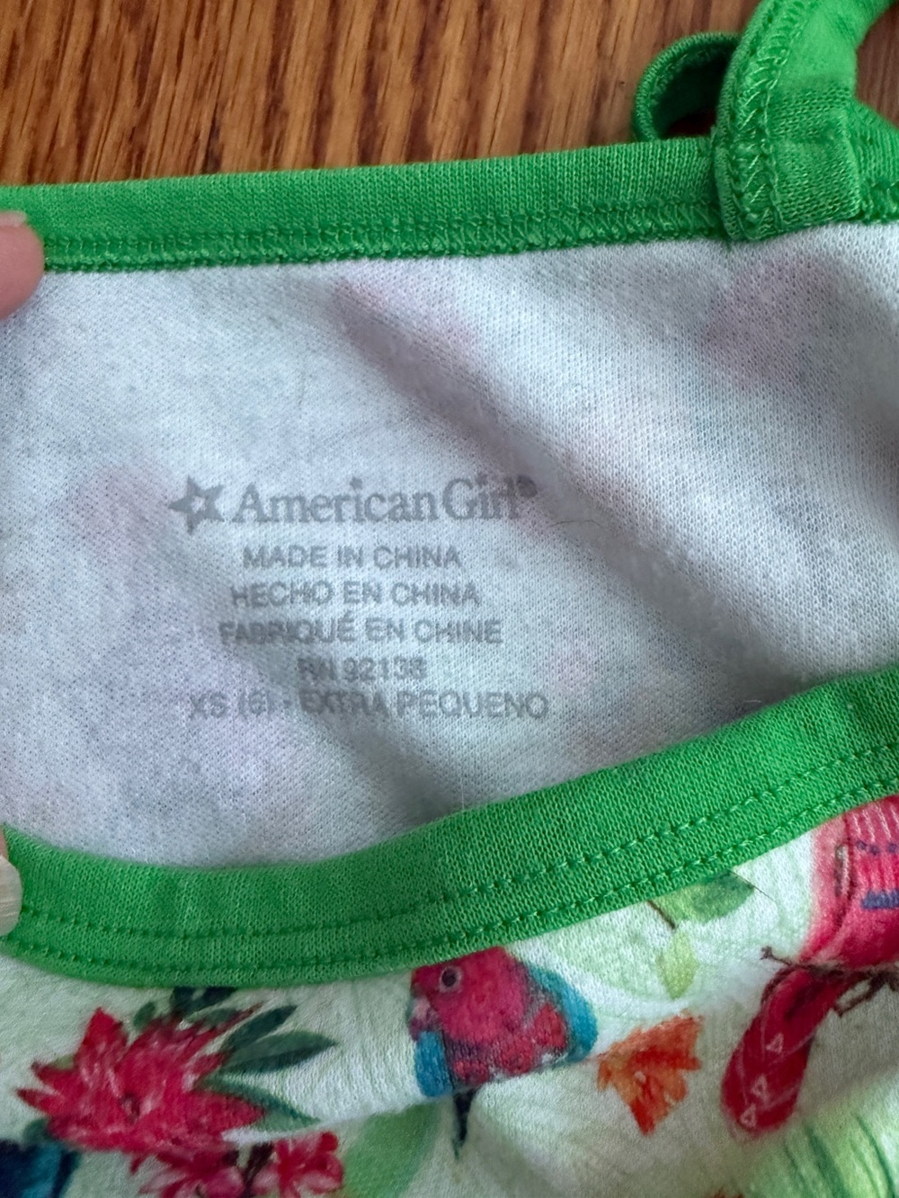 American Girl Leas rainforest pajamas XS 6 - Picture 5 of 6